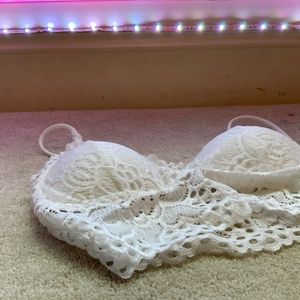 White lace bra.
